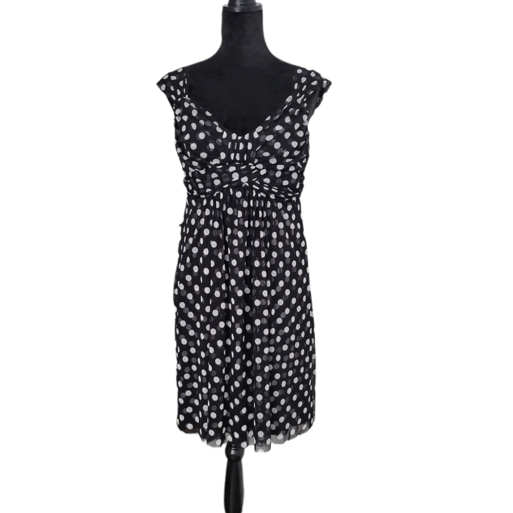 Y2K Polka Dot Slip Dress With Cap Sleeve